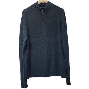 SMARTWOOL 1/2 Zip Pullover Merino Wool Blend Sweater Green Men's Size Large